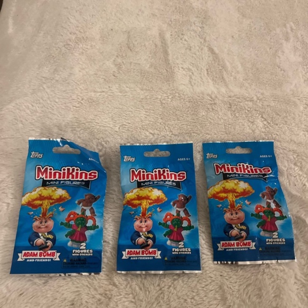 Lot of 3 2013 Topps Garbage Pail Kids MiniKins Mini Figures Collectible New Seal